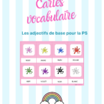Cartes vocabulaire PS -les adjectifs