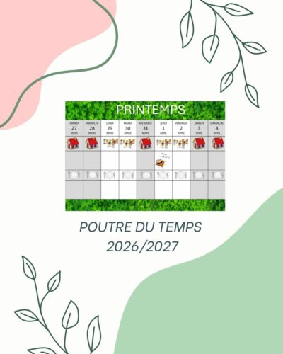 Poutre du temps 2026/2027